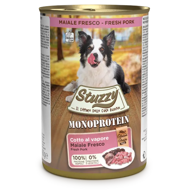 Stuzzy Monoprotein Maiale 400g – Cane Adulto Stuzzy Monoprotein Maiale 400g – Cane Adulto